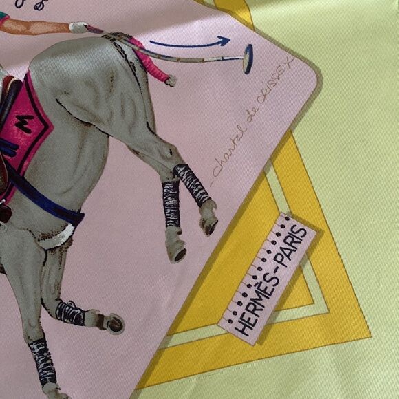 Hermès Le Monde du Polo 100% Silk Scarf 90cm - Picture 14 of 15